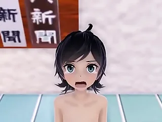 Hentai mmd-bath house porn video